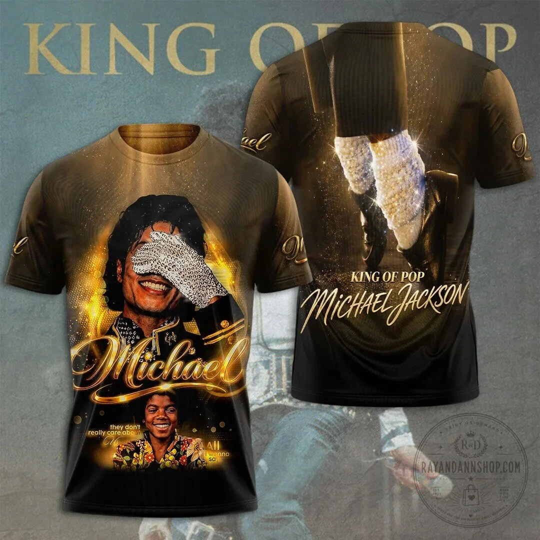 Michael Jackson King of Pop Gold Dust Design Adult Unisex Graphic